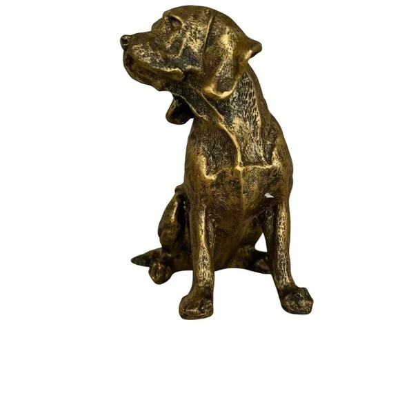 Bronze/gold resin Dog Statue Home Accent - Picture 9 of 9